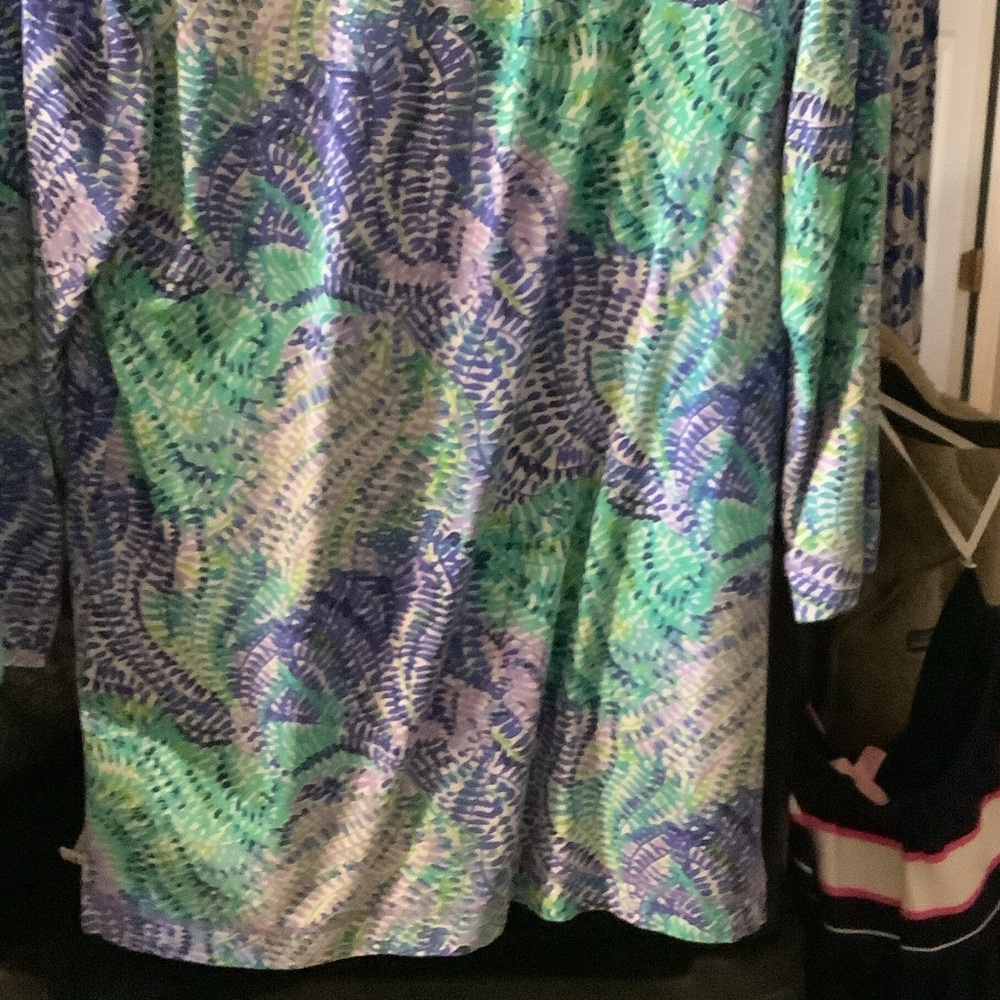 Lilly Pulitzer Vibrant Blue‎ and Green Blouse - Picture 7 of 7